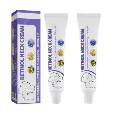 2 Pack Retinol Neck Cream for Wrinkles - Firming & Hydrating Neck Treatment with Antioxidants - 1.41 oz Anti-Aging Neck Care Cream (2)