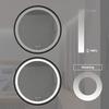 24inch Bathroom Led Classy Vanity Mirror with Focused backplane,Black Aluminum Alloy,High Lumen,Dimmable Touch, Anti Fog,CRI 95 Adjustable 3000K 4500K 6000K,IP54 Waterproof WB721 view 4