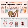 Replacement Heads for Facial Hair Removal: Original Heads Replacement Set for 2 in1 Eyebrow Trimmer - Painless Razor Head for Women - Suitable for VG VOGCREST Model VG-102, VG-1023, VG-1024 view 2