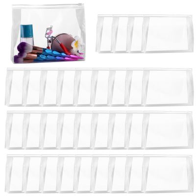 GAWBYET 50 PCS Mini Clear Makeup Bag,Small Clear Zipper Pouch Travel Bag for Toiletries Plastic Cosmetic Organizer Waterprooffor Swimsuit Bikini Travel Vacation(7.9 x 5.9 x 2 Inch)