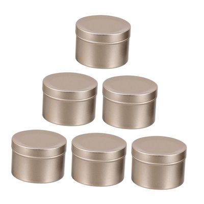 Angoily 6pcs Aluminum Candle Containers Diy Candle Making Jars Lightweight Durable for Storing Ointments Items for Crafts Travel Matte Finish
