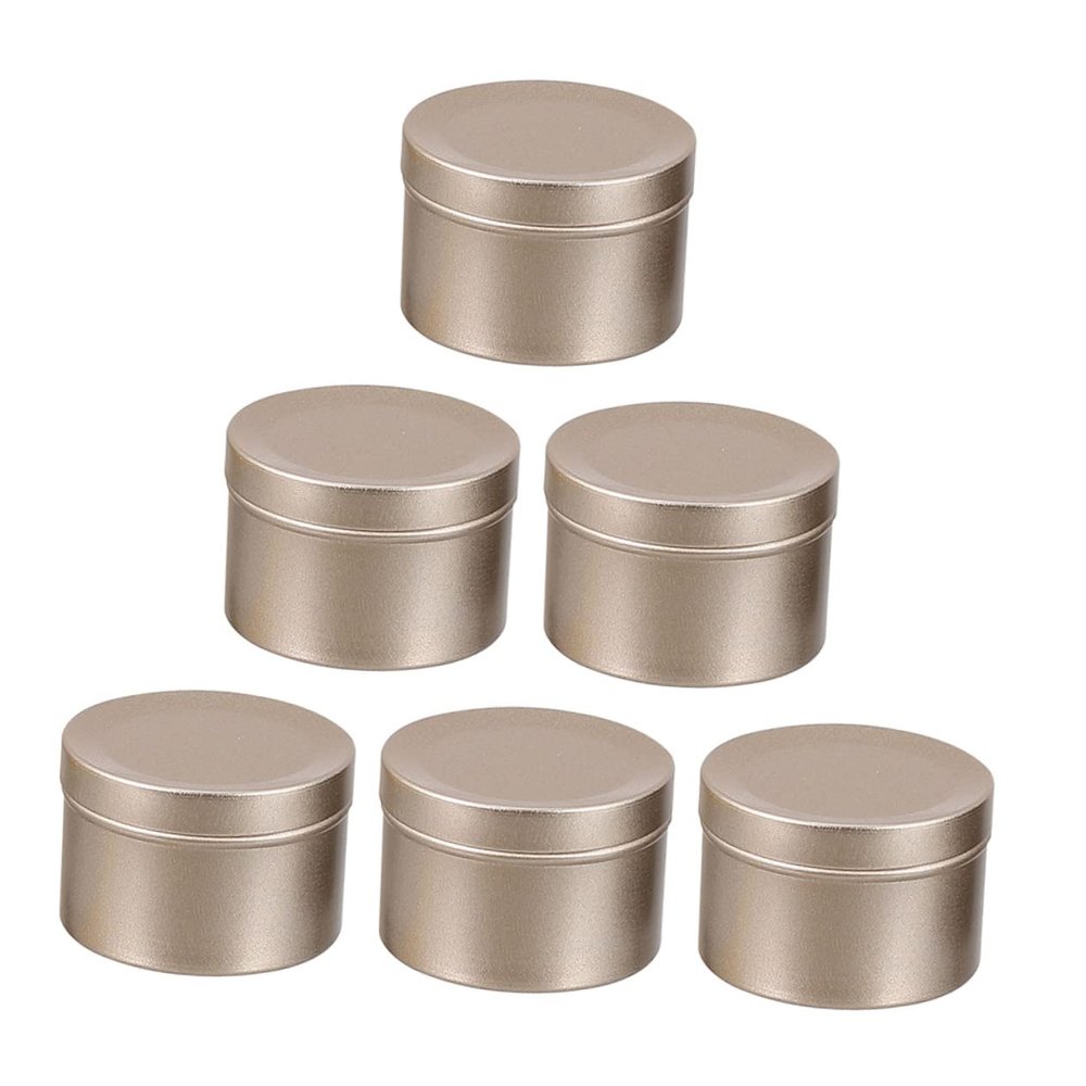 Angoily 6pcs Aluminum Candle Containers Diy Candle Making Jars Lightweight Durable for Storing Ointments Items for Crafts Travel Matte Finish