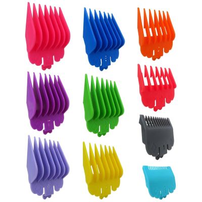 10 Pack Clipper Guards Set Replacement Fits for Conair HC224W/HC244NGBV/HCT242WR - 1/16" to 1", Colorful, by Vicue