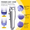 10 Pack Clipper Guards Set Replacement Fits for Conair HC224W/HC244NGBV/HCT242WR - 1/16" to 1", Colorful, by Vicue view 3