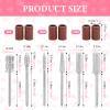 12 Pcs Nail Drill Bits, Drill Bit Set Nails, 3/32" Professional Nail Bits for Nail Salon Acrylic Art, Manicure and Pedicure with 12 sanding Bands view 2