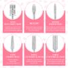 12 Pcs Nail Drill Bits, Drill Bit Set Nails, 3/32" Professional Nail Bits for Nail Salon Acrylic Art, Manicure and Pedicure with 12 sanding Bands view 3