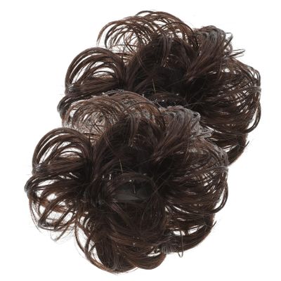Beaupretty 2Pcs Large Messy Bun Hair Clip Wavy Curly Synthetic Hairpiece for Women Claw Clip Extensions for Updo and Ponytail Styles