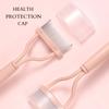 Corconess Eyelash Comb, 2PCS Pink Eyelash Separator Tool Lash Comb Lash Separator with Cover for Girls Women Eye Makeup Brushes Separator Mascara Applicator Tools with Metal Teeth view 3