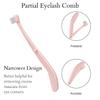 Corconess Eyelash Comb, 2PCS Pink Eyelash Separator Tool Lash Comb Lash Separator with Cover for Girls Women Eye Makeup Brushes Separator Mascara Applicator Tools with Metal Teeth view 4
