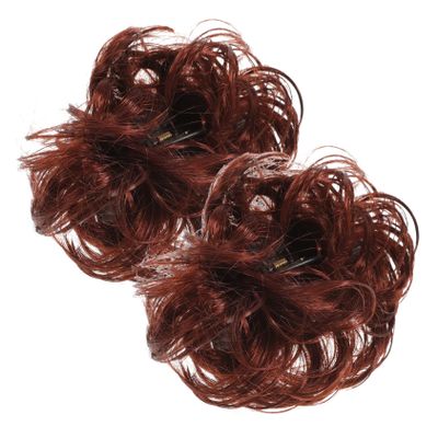 Beaupretty 2Pcs Large Messy Bun Hair Claw Clips for Women Wavy Curly Hair Pieces Synthetic Accessories for Updo for Casual and Formal Occasions