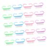 PartyKindom 20pcs Nail Double Sided Brush Manicure Cleaning Brush Plastic Bristles Nail Art Dust Soft for Cuticles Random Color view 1