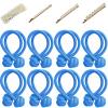 16 Pcs Sky Blue Tie Knot Hair Cord with 8 PCS Pearl Hair Clips, 2 Pack, Elastic Pearl Hair Scrunchies, Hair Accessories for Women, Ponytail Thick Hair, Hair Ropes view 1