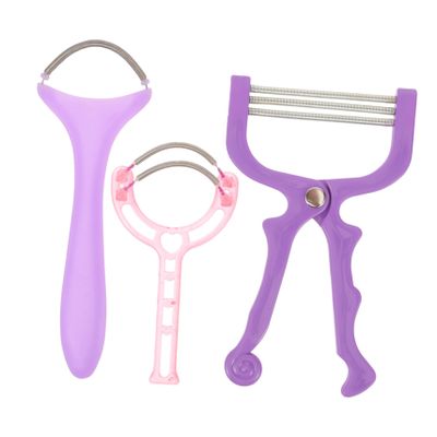 FOMIYES Facial Hair Threading Kit Women's Hair Removal Tool Set Face Epilator for Upper Lip Chin Cheeks Easy to Use No Pain Random Color