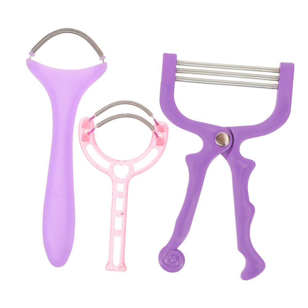 FOMIYES Facial Hair Threading Kit Women's Hair Removal Tool Set Face Epilator for Upper Lip Chin Cheeks Easy to Use No Pain Random Color
