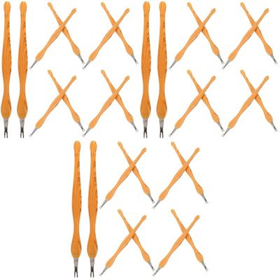 Beaupretty 30pcs Stainless Steel Cuticle Remover Tool Ergonomic Nail Pusher for Manicure and Nail Art for Home and