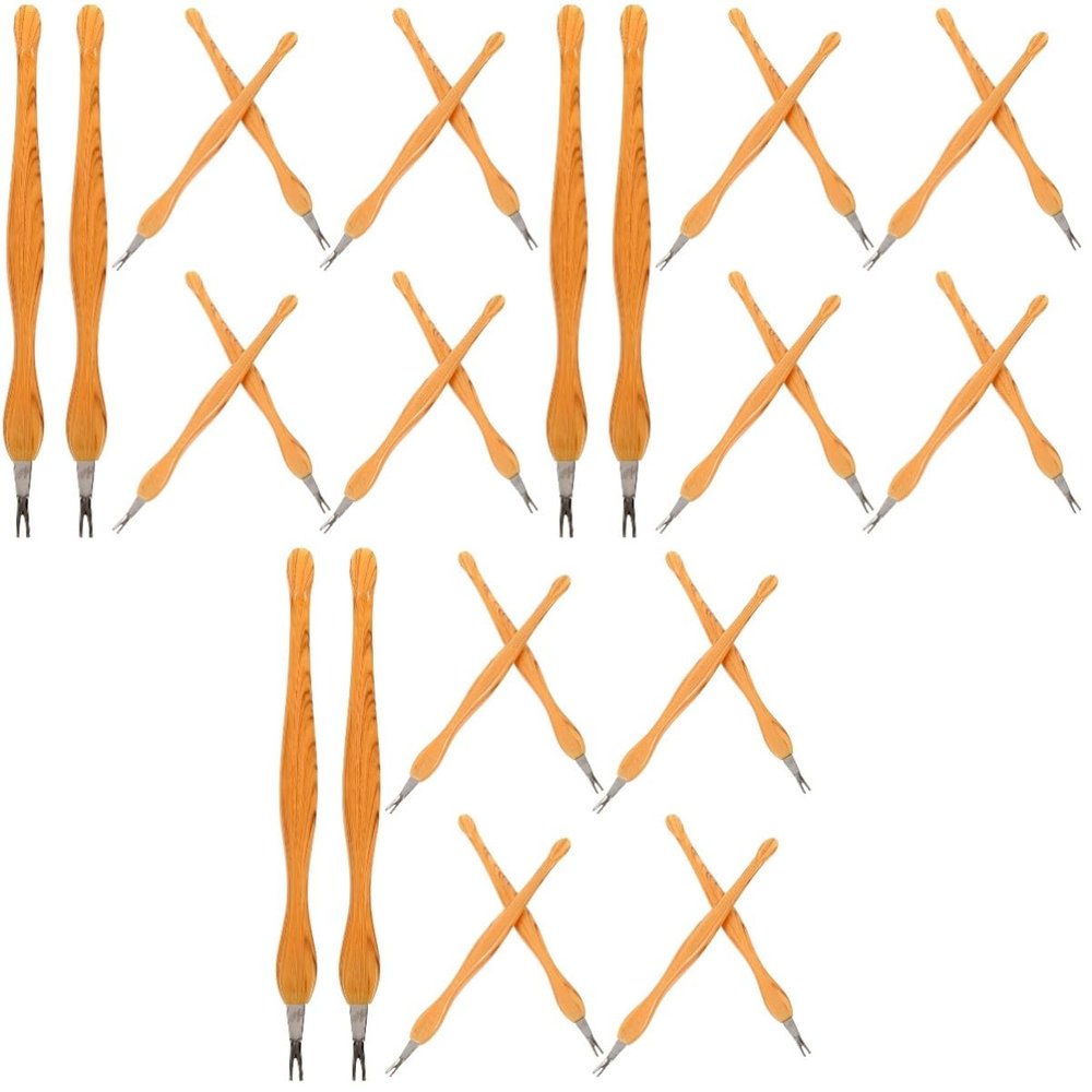 Beaupretty 30pcs Stainless Steel Cuticle Remover Tool Ergonomic Nail Pusher for Manicure and Nail Art for Home and