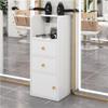 YilfeCdek Open Salon Stations for Hair Stylist, Salon Station with 2 Dryer Holders, and Drawers, Simple Hair Salon Station Cabinet, Drawer Barber Station for Hair Stylist(Whit) view 1