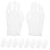 ABOOFAN Polyester Gloves 10 Pairs White Formal Protective Gloves for Coin Handling view 1