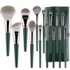 14 Green Cloud Makeup Brush Set, Soft Wood Handle Beauty Tools, Beginner Complete Makeup Brushes view 1
