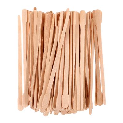 Beaupretty 100pcs Wooden Wax Applicators for Body Nose Hair Removal Single Use Smooth Safe Easy to Share