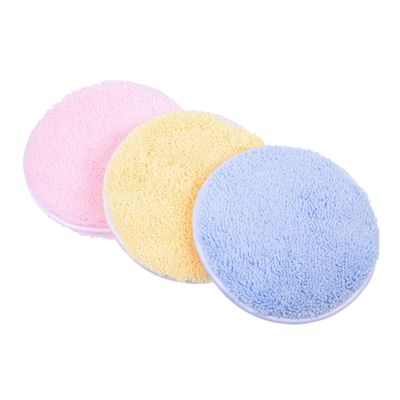 PACKOVE 3pcs Makeup Remover Pads Face Pads for Foundation Soft Comfortable Cosmetics Rounded Design