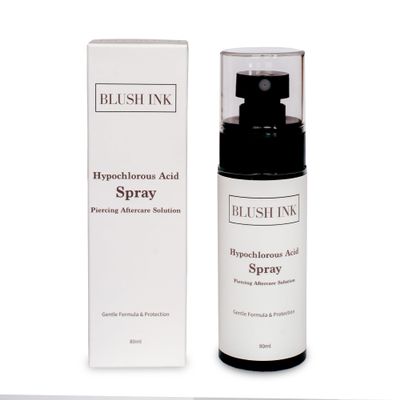 Blush Ink - Piercing Aftercare Spray | Keloid Bump Removal for Piercings | Fast-Healing Bump Piercing Treatment for Ear, Nose & Body | Gentle Hypochlorous Acid Formula for Soothing Care & Protection