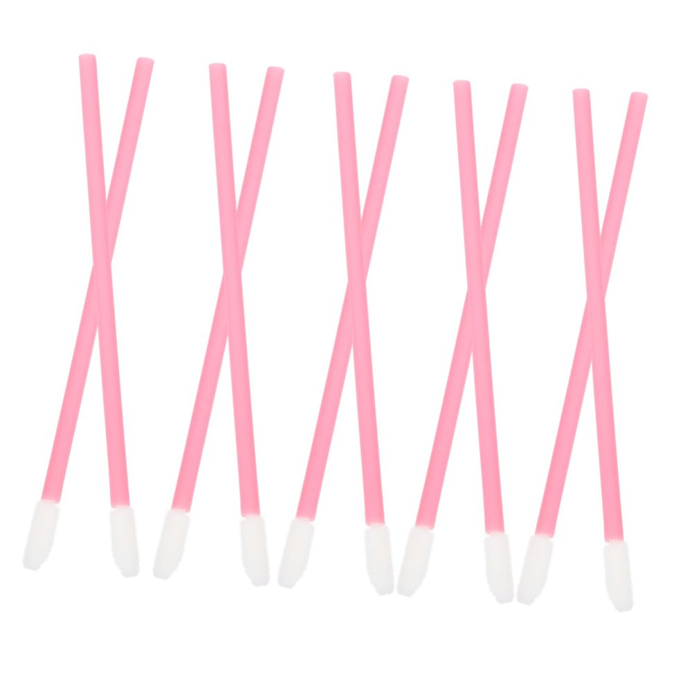 NULYLU On-the-go 100pcs Lipstick Applicator Wands Lip Brush Set Gentle Bristles Lip Gloss Applicators Travel Size