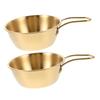 SAFIGLE 2pcs Ergonomic Handle Shaving Foam Bowl Stainless Steel Men's Shave Decorative Bowl Travel Natural Lather Production view 1