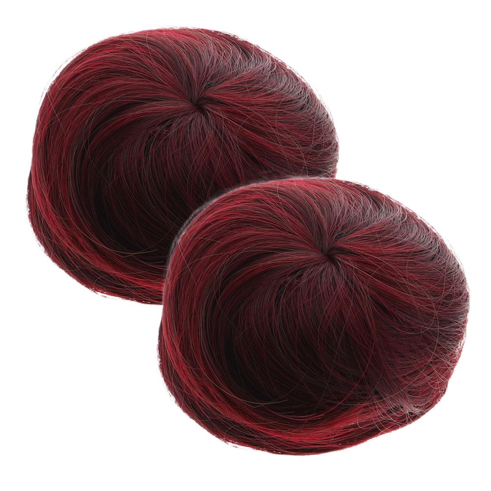 SKISUNO 2pcs Clip Fake Hair Bun Extensions for Women Lightweight Updo Easy to Use for Travel and Daily Styling