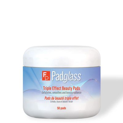 FRENCH PHARMACY Padglass Bright Beauty Peeling Pads  Triple Acid Exfoliator with Salicylic, Lactic & Mandelic Acids  Targets Dark Spots, Fine Lines, Uneven Texture  50 Pads