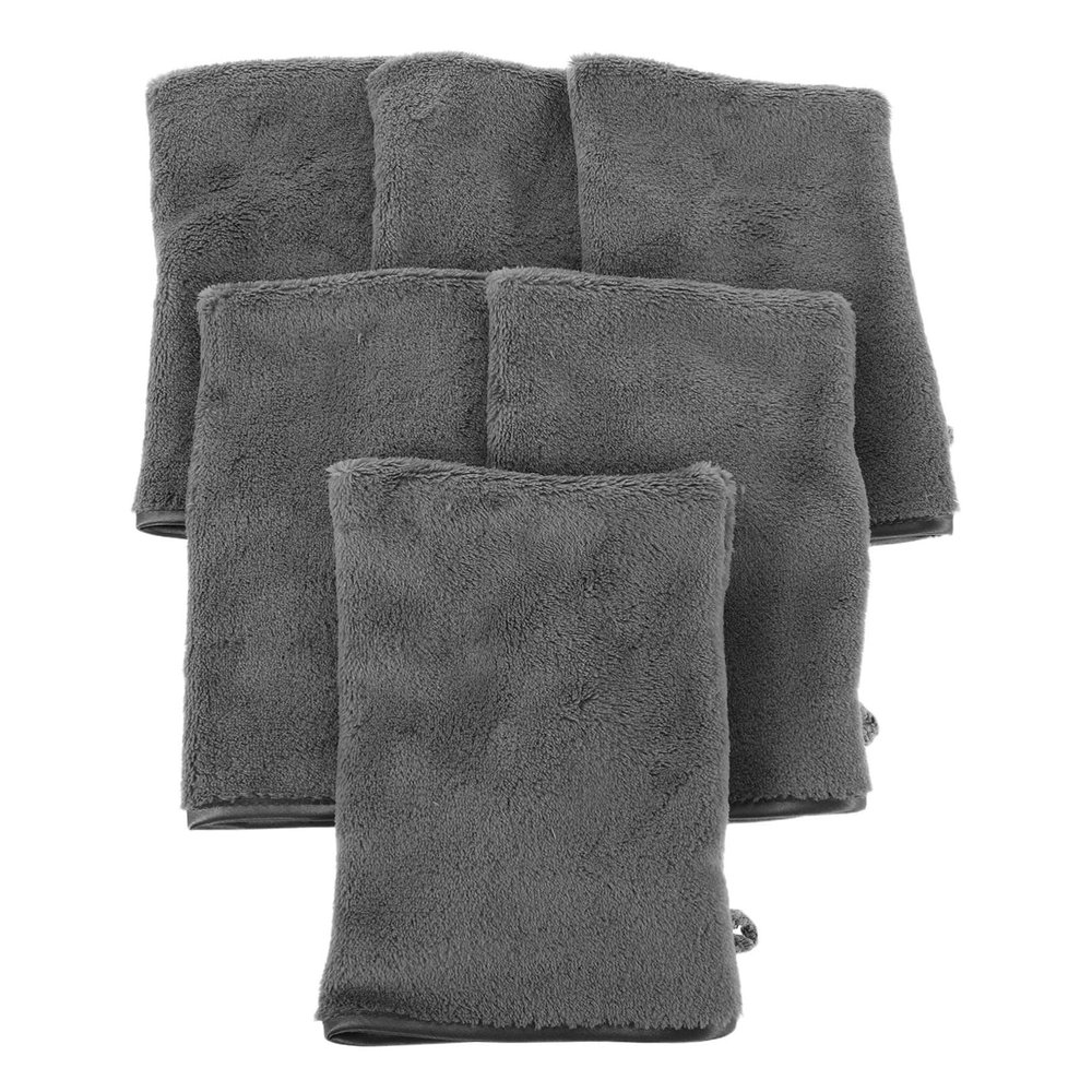 FOMIYES 6pcs Super Absorbent Fiber Shower Mitts for Face Washing and Makeup Removal Reusable Microfiber Bath Gloves European Style Design for Spa and Bath Use