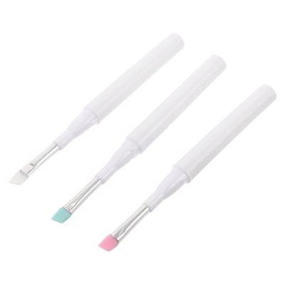 FOMIYES 3pcs Brow Brush Silicone Eyebrow Brush Cap Eyebrow Gel Applicator Soft Makeup Tool for Eyelash and Eyeshadow