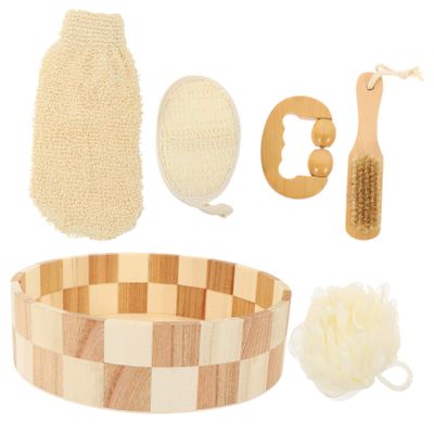 Ipetboom Bath Ball Tool Kit Set Scalp Exfoliator Shower Foot Scrubber Face Scrubber Exfoliator Body Cleaning Tool