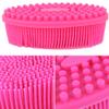 aqxreight Sensory Brush for Bath and - Soft Silicone Hair Washer Comb with Gentle - Fits Most Shampoo Bottles - Tactile Training Tool for Infants and Toddlers in Rose Red view 4