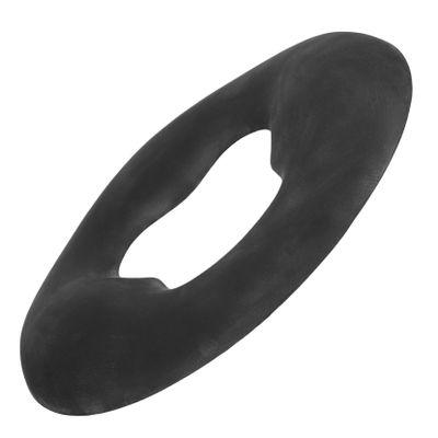 FRCOLOR Silicone Face Massage Pillow for Spa Washable Black Salon Headrest Cushion Soft O-Shaped Pad for Facial Treatments