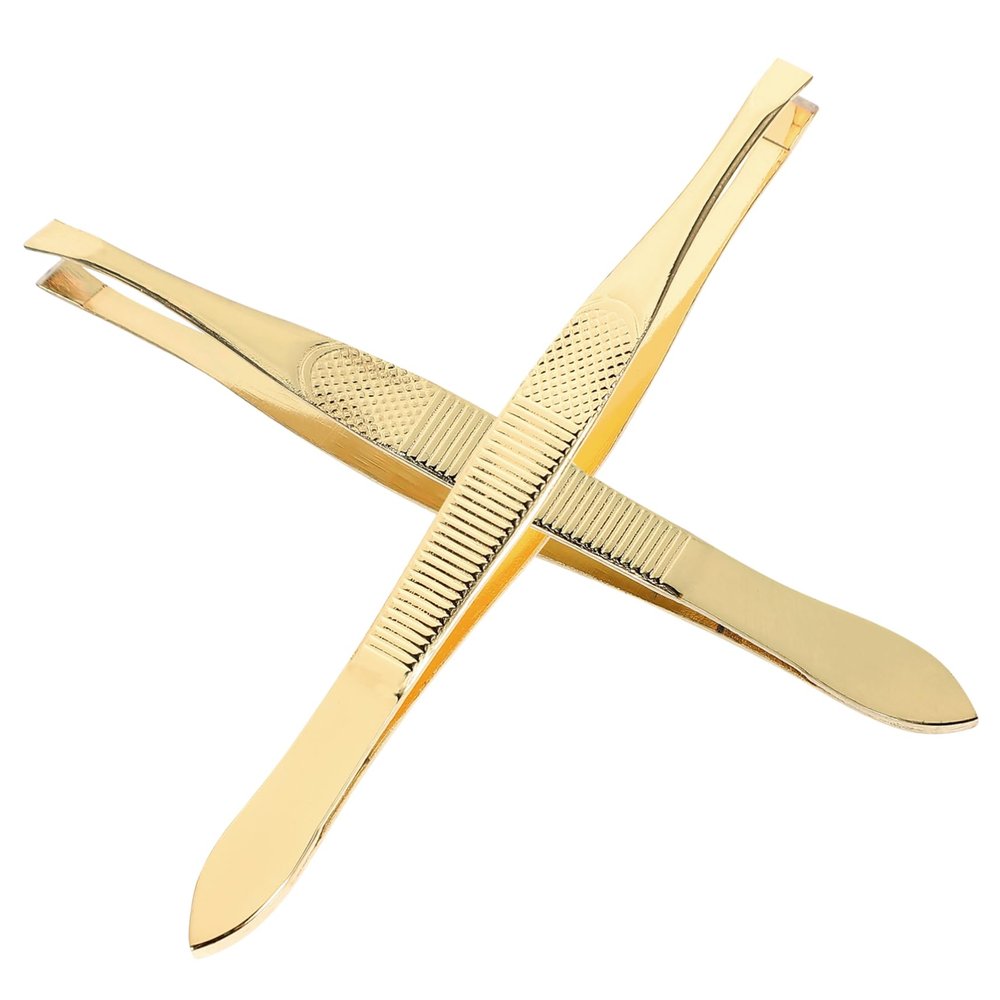 DEARMAMY 2pcs Professional Eyebrow Clip Set Eyebrow Tweezers Trimmer for Women Men Easy to Use