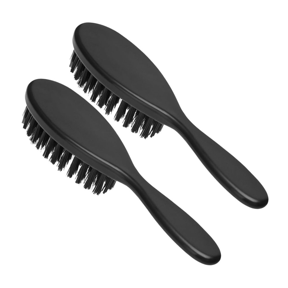 Healeved 2pcs Essential Men's Grooming Kit Soft Bristle Beard Comb Brush Detangle Style and Maintain Mustache Beard for Go