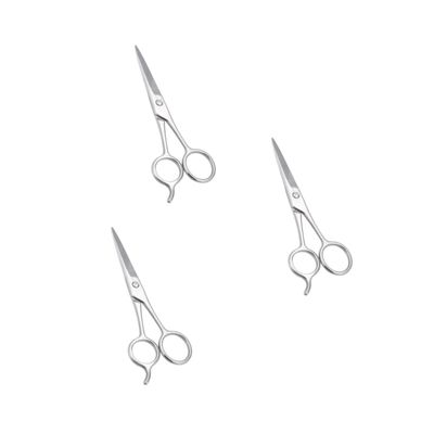 Healvian 3pcs Stainless Steel Beard Scissors and Eyebrow Trimming Scissors Grooming Tool for Daily Beard Care and Eyelash Maintenance Silver Design for Men