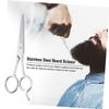 Healvian 3pcs Stainless Steel Beard Scissors and Eyebrow Trimming Scissors Grooming Tool for Daily Beard Care and Eyelash Maintenance Silver Design for Men view 3