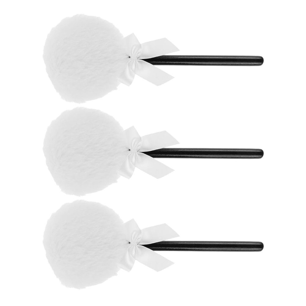 FOMIYES 3pcs Lollipop Makeup Puff Soft Powder with Handle for Loose Powder Application Reusable Cosmetic Tool for Use