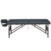 Master Massage Newport Portable Massage Table Package with Denser 2.5" Cushion, Walnut Stained Hardwood, Steel Support Cables, Pillows & Accessories, Royal Blue, 30" view 3