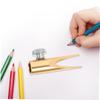 SHERCHPRY 2pcs Dual-Sided Makeup Pencil Sharpener Compact Manual Tool for Lip Liner Eyebrow Pencils Black Gold Easy to Carry for Beauty Go view 3
