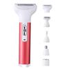 IWOWHERO 5-in-1 USB Rechargeable Women's Hair Removal Device Set Body Shaving Trimmer for Sensitive Skin Eyebrow and Nose Hair Grooming Compact Electric Depilator for Travel view 1