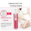 IWOWHERO 5-in-1 USB Rechargeable Women's Hair Removal Device Set Body Shaving Trimmer for Sensitive Skin Eyebrow and Nose Hair Grooming Compact Electric Depilator for Travel view 3