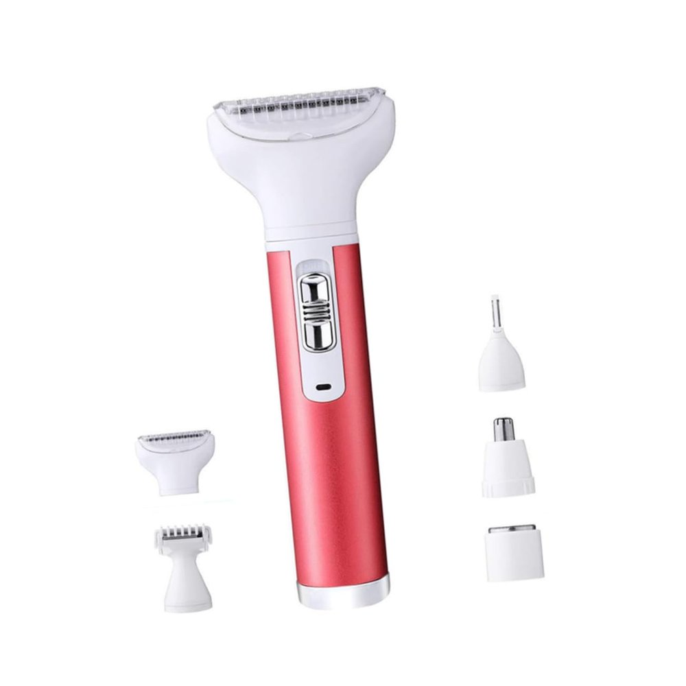 Beatifufu 5-in-1 USB Rechargeable Women's Hair Removal Kit Eyebrow Trimming Cutter Nose Hair Trimmer Portable Dehairing Tool for Personal Grooming