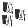 Ipetboom 3sets Stainless Steel Beard Grooming Scissors and Comb Kit with Storage Pouch for Men Trimming Shears for Barbers Home Use and Travel view 1