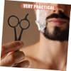 Ipetboom 1set Stainless Steel Beard Trimming Scissors and Comb Kit with Storage Pouch for Men Grooming Shears for Home Use and Barber Shops view 2