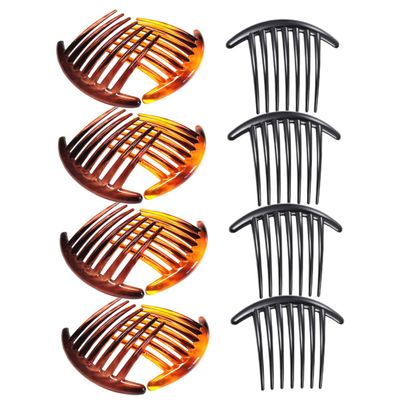 Happyyami 12pcs Decorative Hair Side Combs for Women Tooth Bun Accessories Lightweight and Comfortable for Styling Colors for Girls and Women