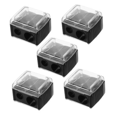 DEARMAMY 5pcs Dual Makeup Pencil Sharpener for Women Portable Eyeliner Eyebrow and Lip Pencil Sharpener for Travel and Office Use Quick Sharpening Tool