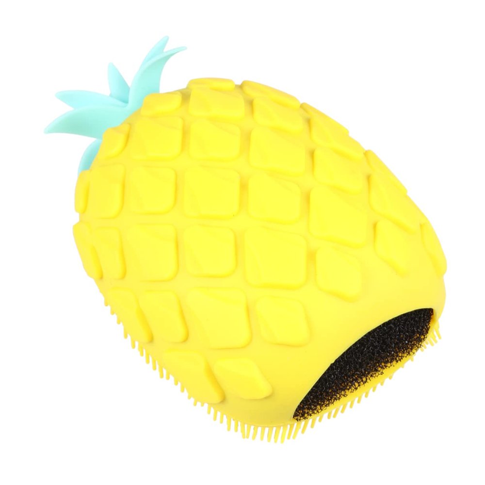 VICASKY Cartoon Pineapple Shower Brush Silicone Bath Washing Brush Exfoliating Body Scrubber Bathing Scrubber